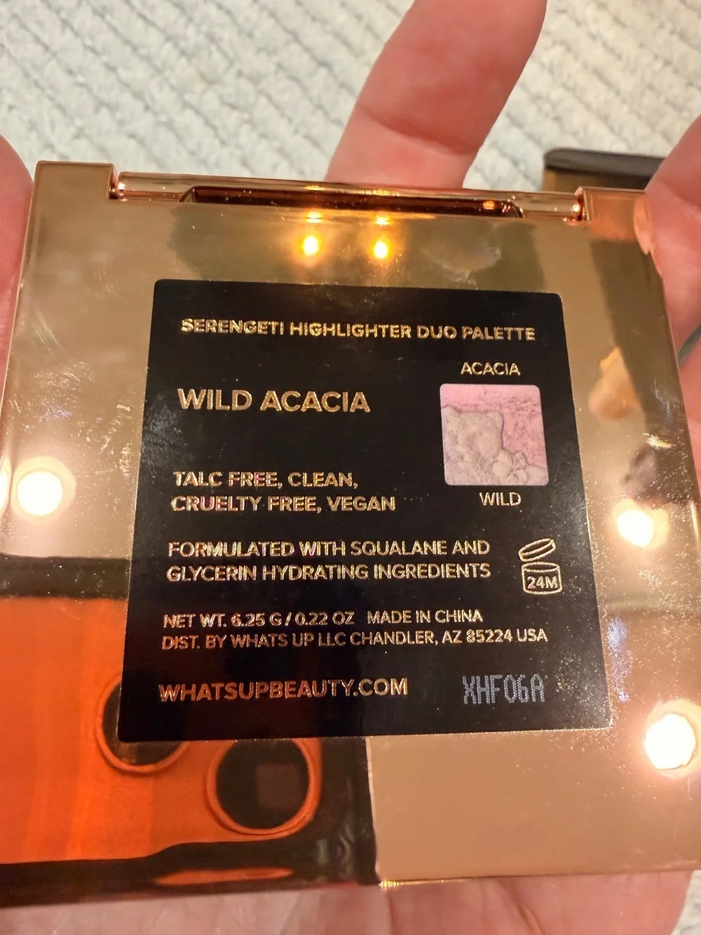 WHATS UP BEAUTY Serengeti Highlighter Duo BNIB FULL SIZE in Wild Acacia